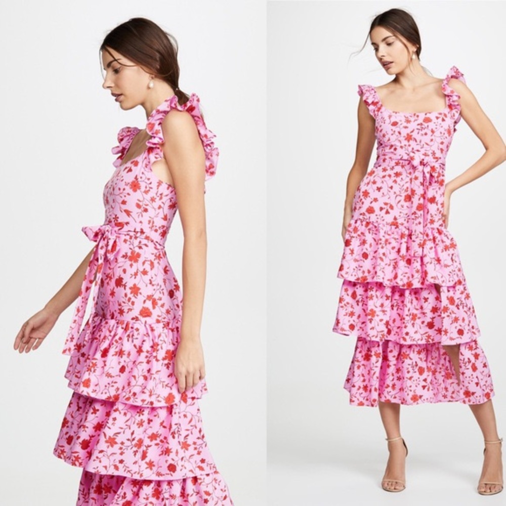 Likely Charlotte Dress Red/Pink Multi